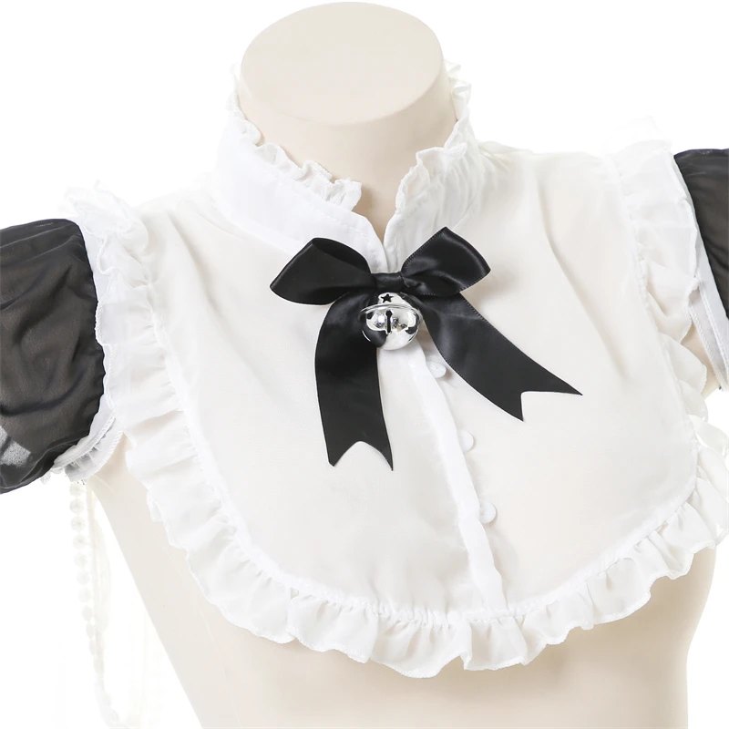 Sexy Tulle Lace Maid Uniform Suit Plush Rabbit Tail Cute Student Underwear Set Japanese School Girl Costume Cosplay Bunny Women