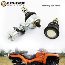 LINGQI RACING Hollow Threaded Ball Head Left Right Swing Arm Balls Joint For 50cc-110cc UTV ATV Quad Bike Dune Buggy Parts