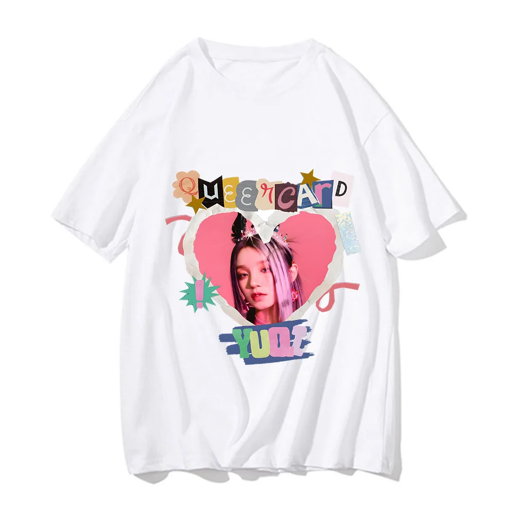 GIDLE I Am et Shirt ملابس مجموعة ، تي شيرت بأكمام قصيرة ، محايد إلى المراوح ، تيشيرتات الموضة ، G MIYEON YUQI ، #1