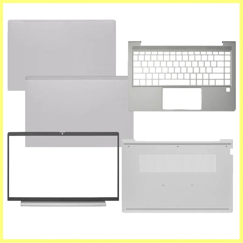 hp-probook-640-g8-645-g8用lcdバックカバー、フロントフレームベゼル、パームレスト、下部ボトムケース、リアリッド、トップケース（シルバー）