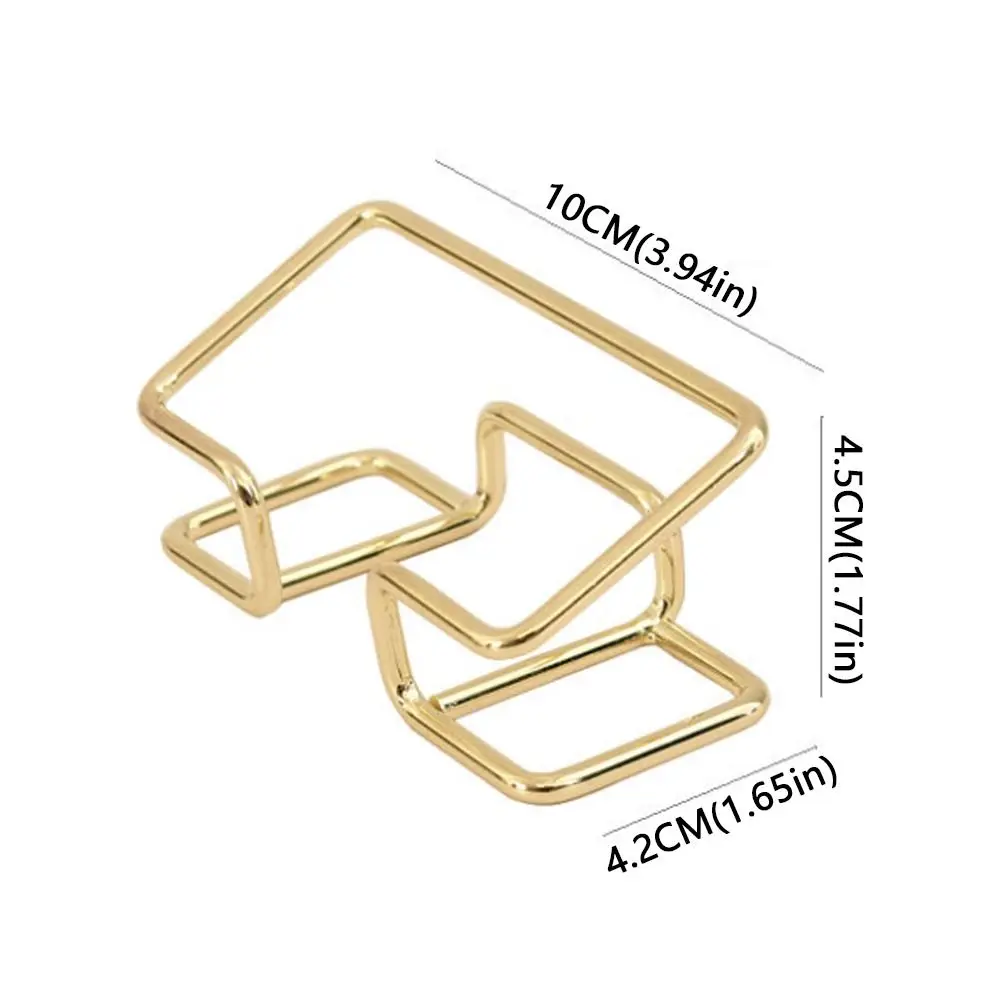 Metal Business Card Holder Rustproof Modern Style Name Card Stand Space-saving Sturdy Card Display Holder Desktop Accessories