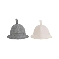 Sauna Felt Hat Head Protection Cap 35x23cm Versatile for Bathing or Steaming