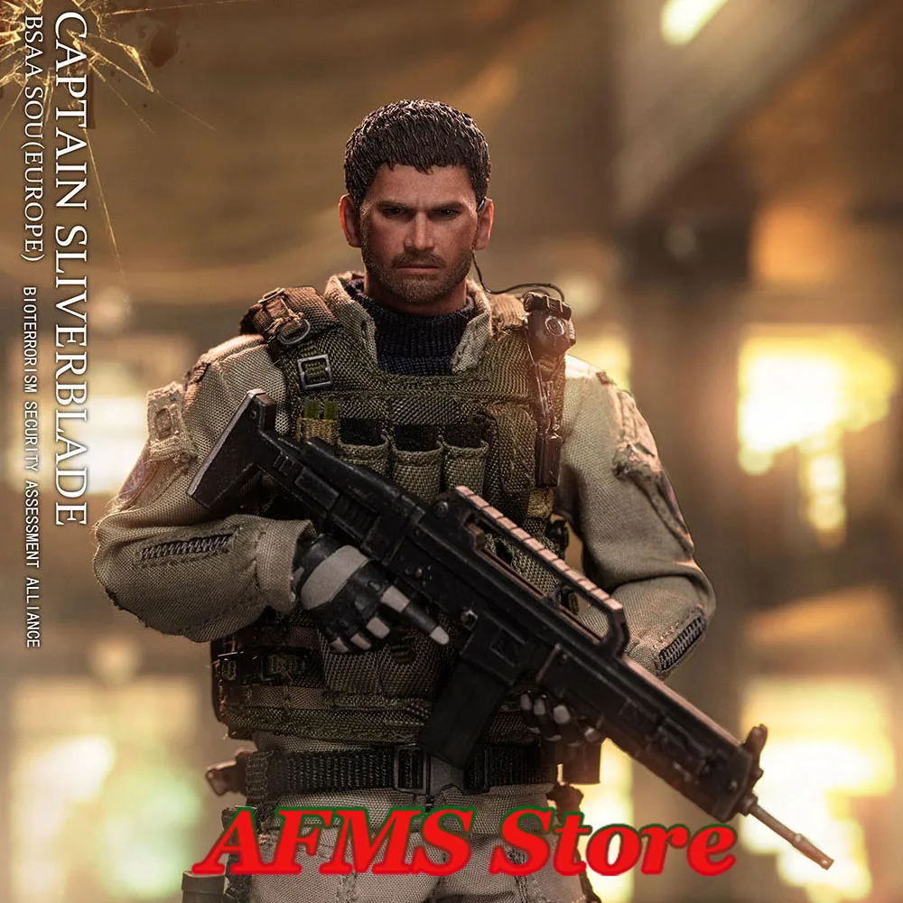 Patriot Studio Normal Version 1/12 Scale Collectible Figure Chris Redfield Special Operations Captain Silver Blade 6inch Soldier