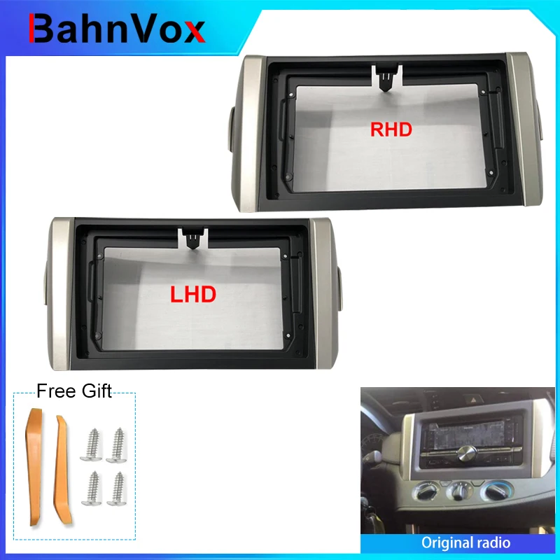 9 inch Android Car Radio frame for Toyota INNOVA LHD RHD 2015-2020 2din Stereo GPS Fascia bezel Panel Adapter wire harness