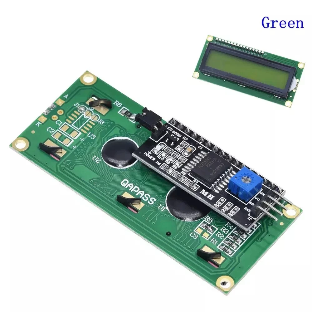 LCD1602 LCD Display Screen 1602A Module Blue Screen Yellow Green Screen Gray Screen 5V 3.3V solder Pin IIC/I2C