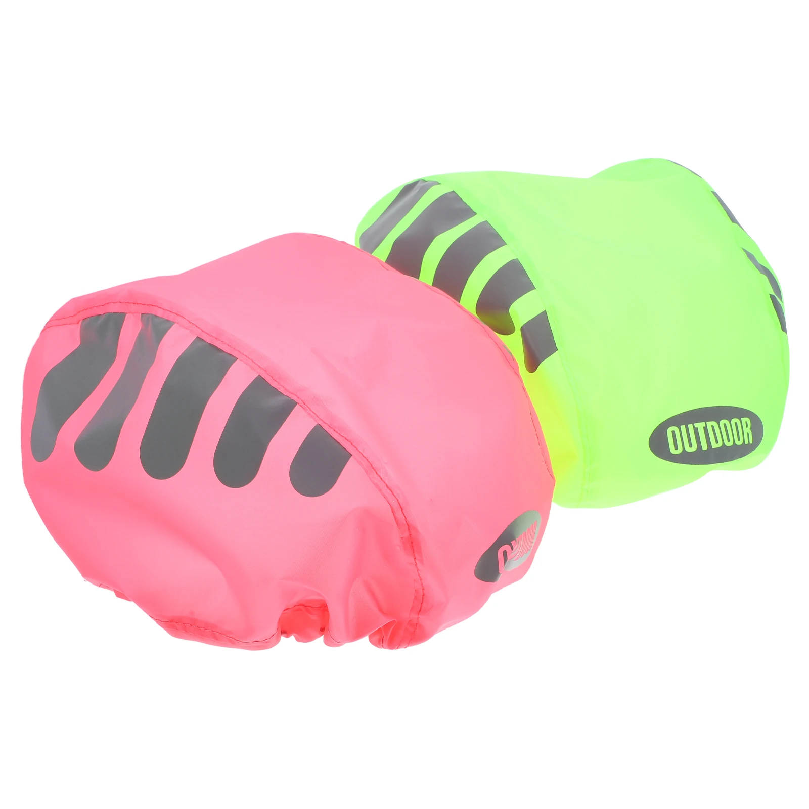 

2pcs Cycling Cover Rainproof Reflective Fluorescent Green Pink Outdoor Riding Bike Accessories Protective Equipment