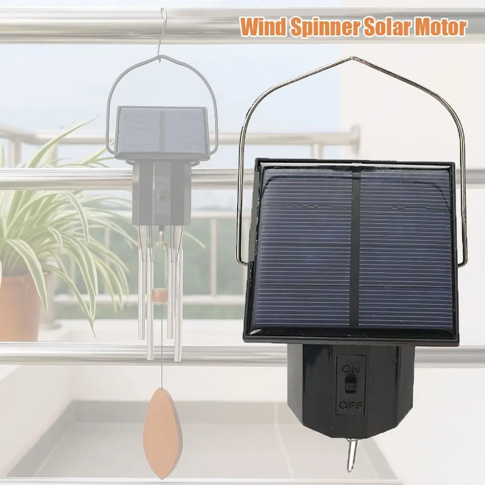 

Easy Installation Black Wind Spinner Solar Motor Solar Powered With Hook Wind Chime Motor Plastic Versatile Solar Rotating Motor
