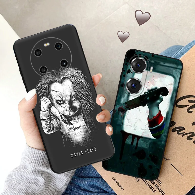 Ultra Thin Silicone Soft Phone Case For Honor X8 X7 X9 b X6 4G 70 90 Magic5 Pro 8x Pixel 8 7 6 a Horror Kid Chucky Matte Cover