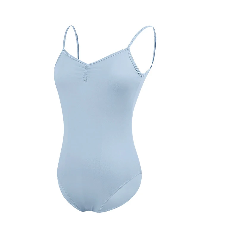 전문 발레 연습용 여성용 캐미솔 백리스 탑 성인 예술 시험 댄스 체조 바디수트 공연 의상