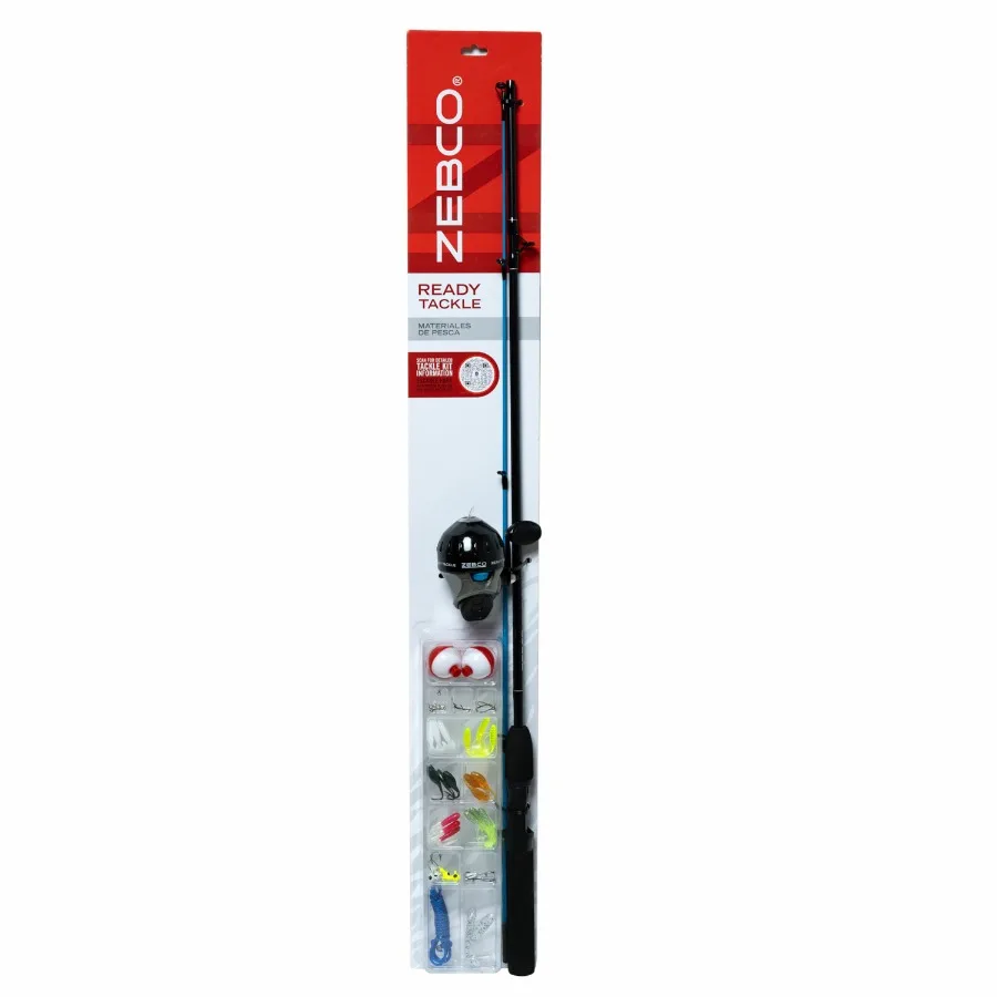 

Комплект для спиннинговой рыбалки READY TACKLE: удилище и катушка, 5 футов 6 дюймов, 2 секции, черный