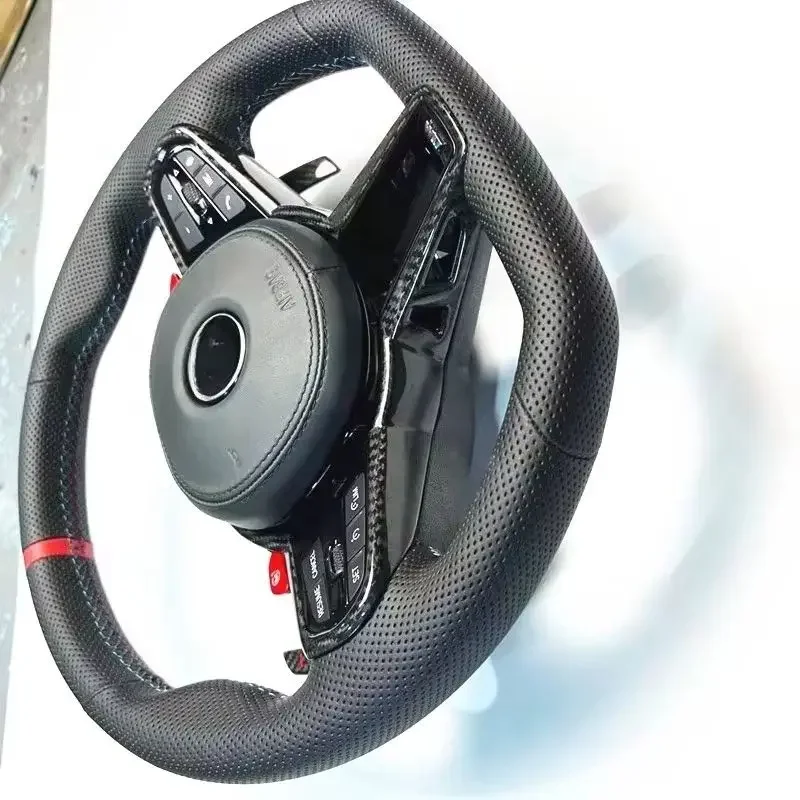 

New CS M4 Carbon Fiber Sport Leather Steering Wheel Modified G Chassis for 1234567 Series X3 X4 X5 X6 X7