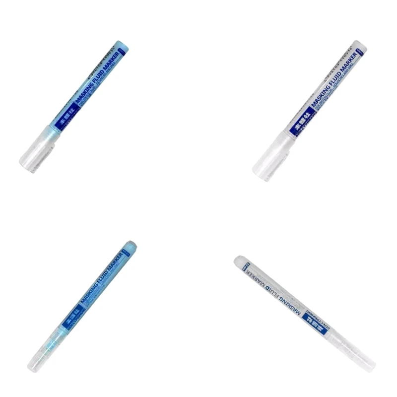 Marqueur fluide masquage 0.7mm/0.3mm, Type stylo, liquide masquage aquarelle, colles blanches/bleues couvrant les