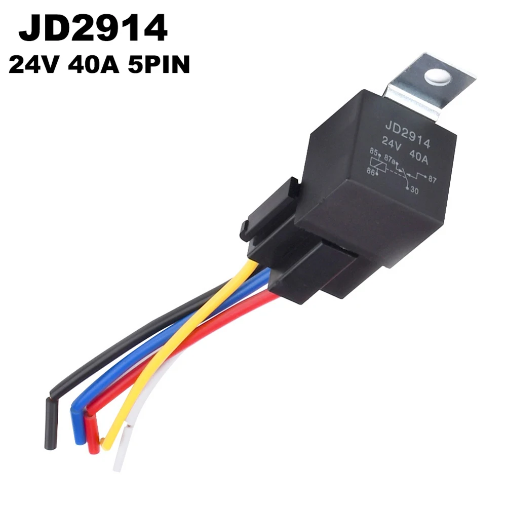 40A Waterproof Relay with 5 Pin Socket for Automotive Use Engineered for Excellent Conductivity and Durability