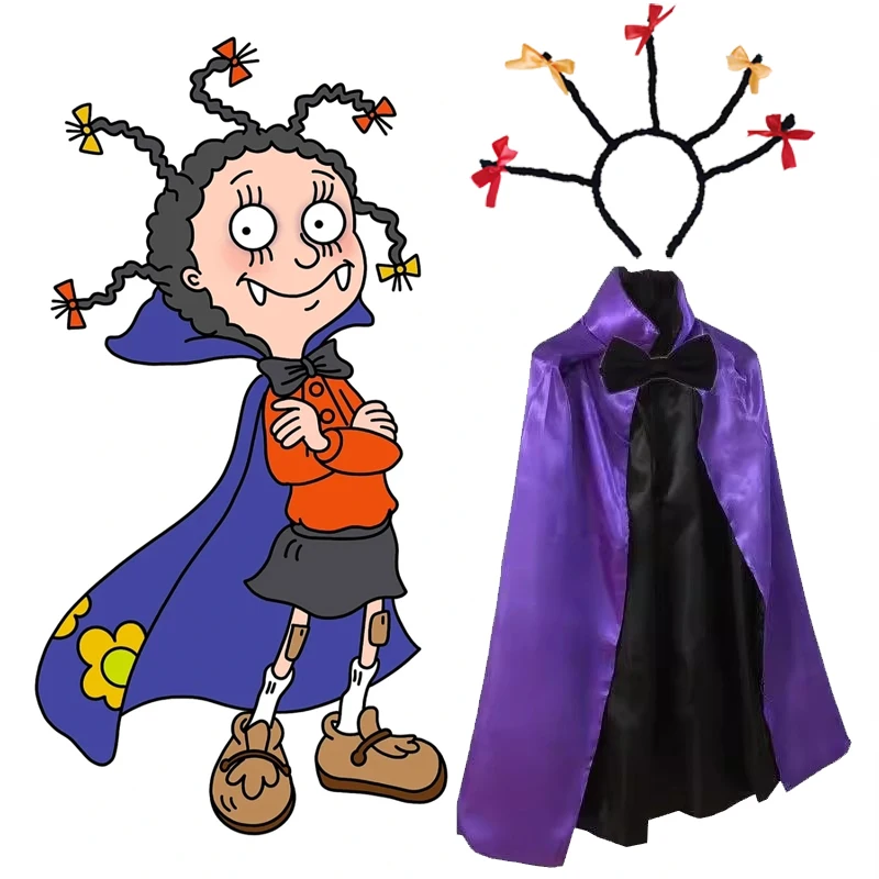 ハロウィンコスプレ衣装パープルローブロールプレイング衣装女性用小さな魔女モナフェスティバル小道具ギフト