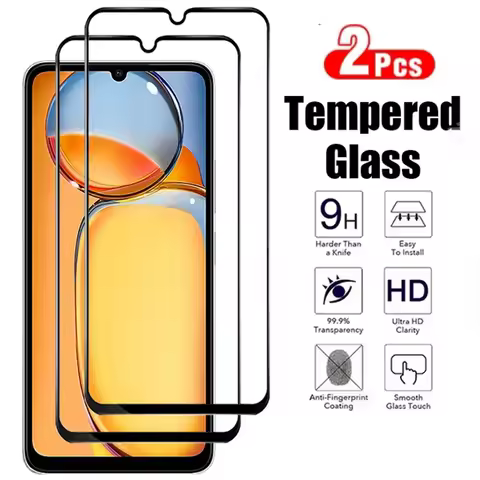 1-2PCS Tempered Glass Screen Protectors For Samsung Galaxy S23 S22 S24 S25 Ultra S21 FE A35 A33 A25 A15 A16 A13 A55 A54 A53 A06