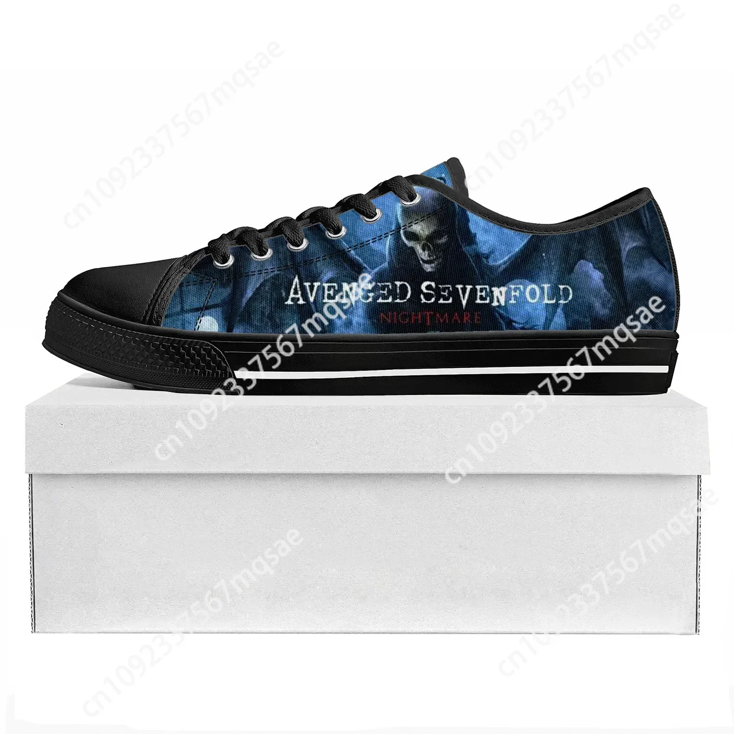 

Avenged Sevenfold A7X Low Top High Quality Sneakers Mens Womens Teenager Canvas Sneaker 3D Print Couple Shoes Custom Shoe Black