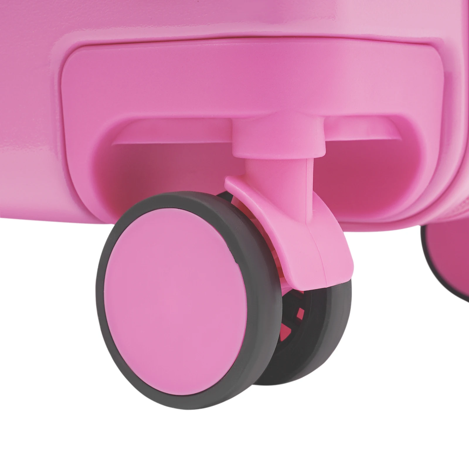 18" 3 - 6 Years Old Kids Ride-On Suitcase with Lock Spacious Storage 3-Layer PVC Structure Adjustable Pull Rod