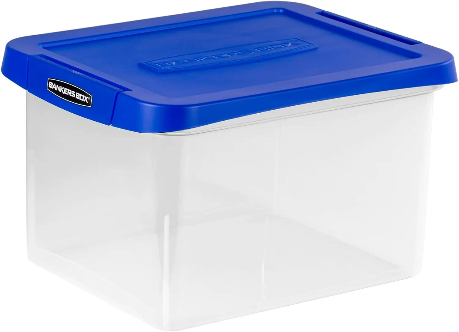 

Heavy Duty Plastic File Box with Hanging Rails, Letter/Legal Size, 1 Pack for Office Storage
