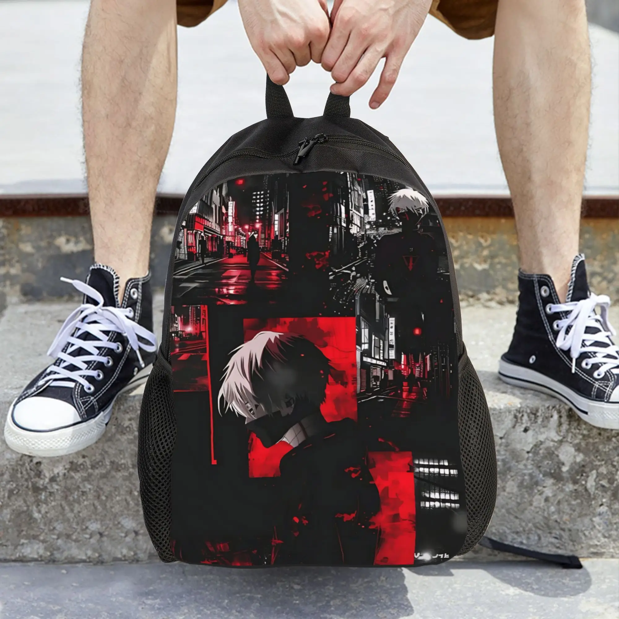 Fashion Halloween Tokyo Ghoul Kaneki Backpacks Its Bag  mochila High School Sturdy Shoulder Rucksack