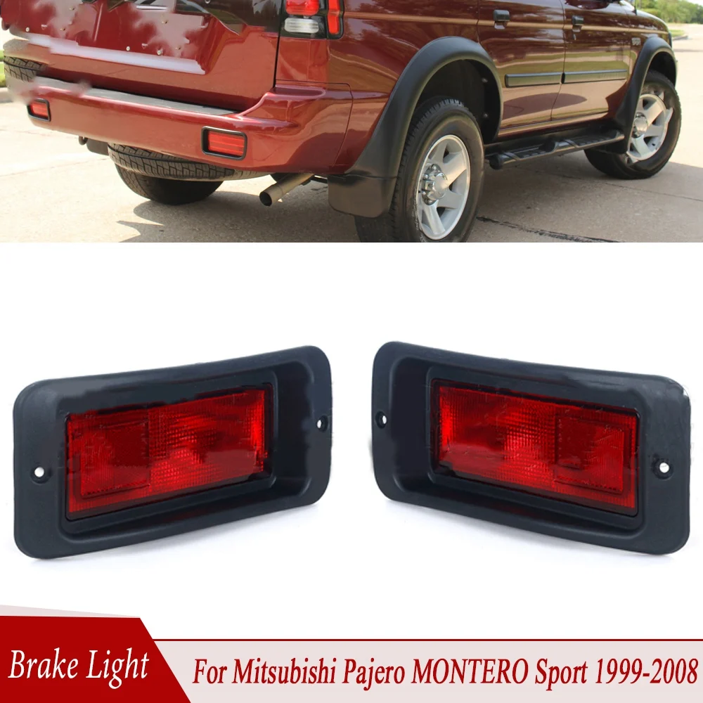 A30F-1Pair Rear Bumper Reflector Light Tail Light For Pajero Montero Pajero Sport 1999-2008
