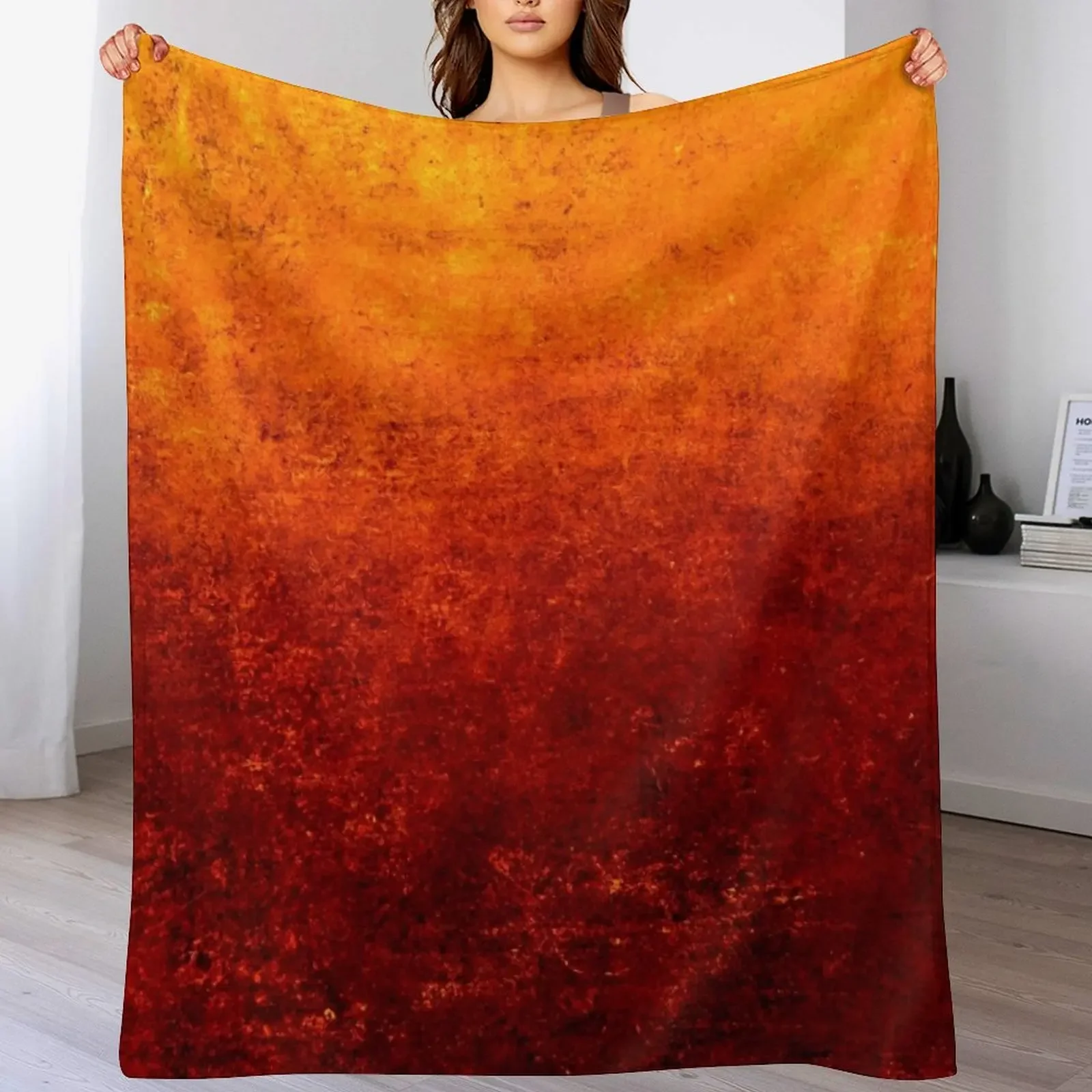 

Orange Texture #2 Throw Blanket Lightweight Warm Blanket for Travel Camping