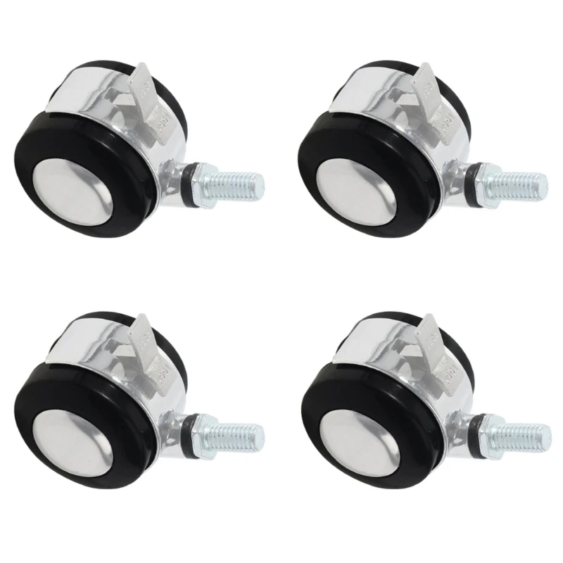 Quiet Rolling Casters For Chairs Tables Storage Units Furniture With 360 Degree & Easy Mounting Hardware Included 601A
