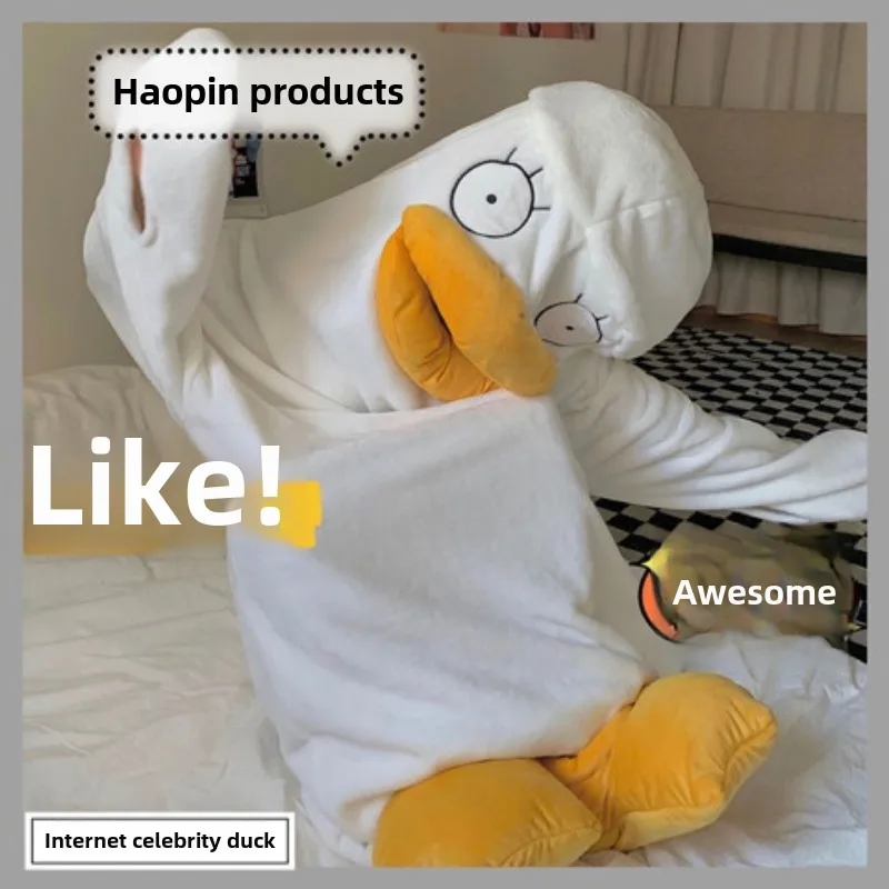 Eliza pajamas autumn and winter one-piece duck sleeping bag funny men and women cute flannel couple nightgown