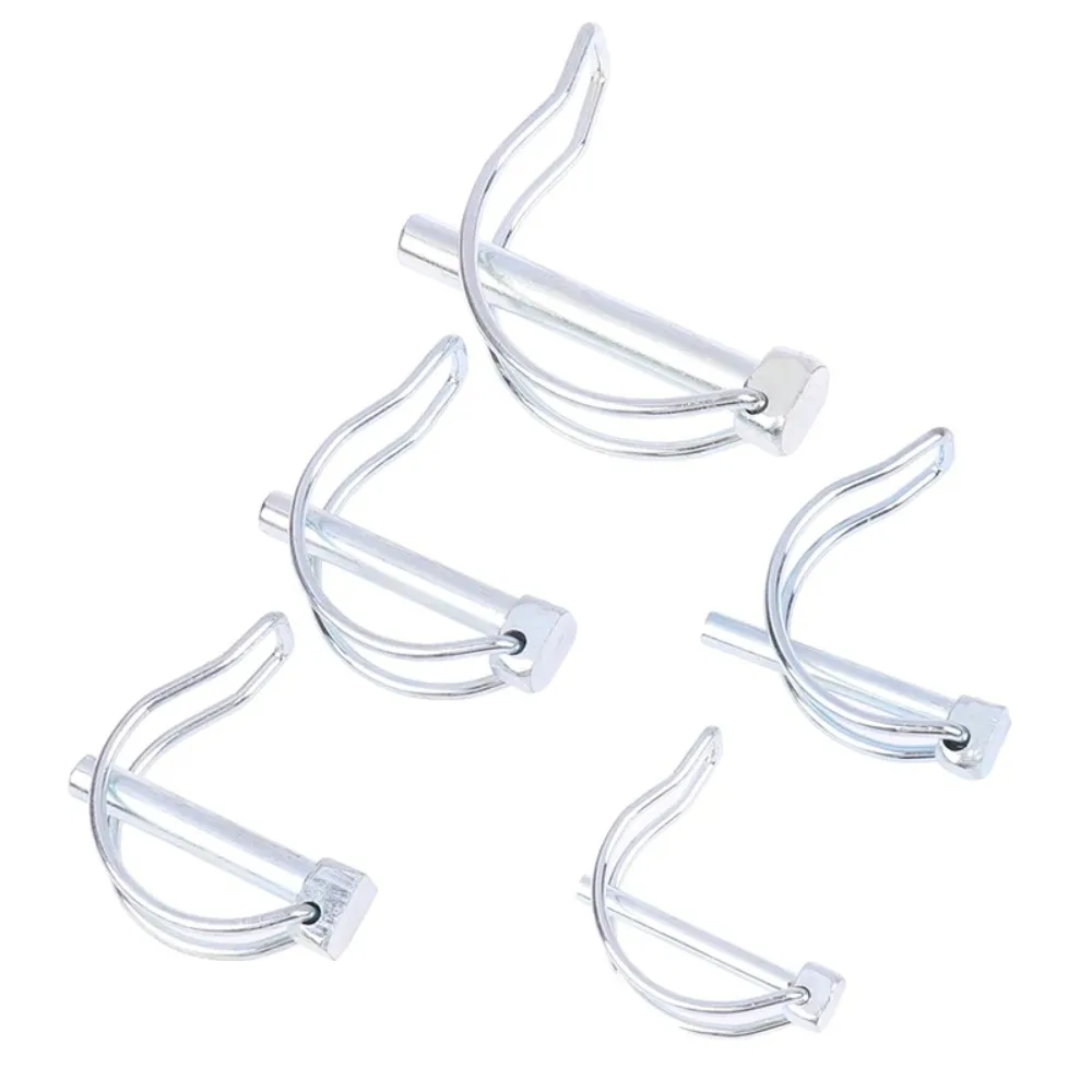 1 Pieza Pasador de seguridad tipo D M4.5 M6 M8 para bicicleta, cochecito, remolque de carga, gancho de enganche de barco, clip, pasador de resorte, pasador de bloqueo de doble línea, pasador de orejeta