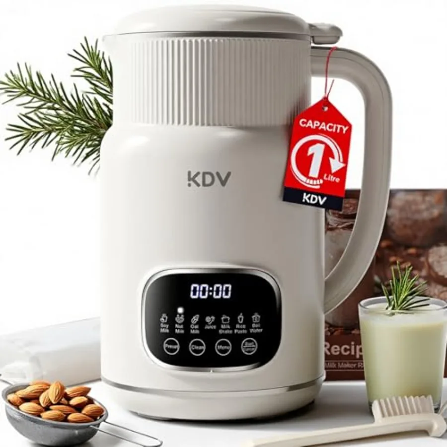 8 in 1 Nut Milk Maker Machine 32oz Automatic Soy Milk Maker Blender for Almond Oat Coconut PlantBased NonDairy Milks Beverages