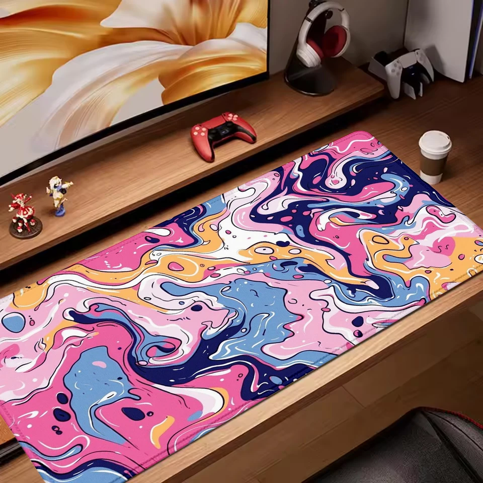 Aquarell-Kunst, erweitertes Mauspad, großes Mauspad, 400 x 900 cm, PC-Computertastatur, XXL, Büro, Schreibtischunterlage, Innenzubehör, Teppich