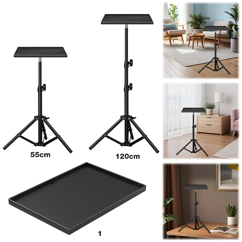 Universal Laptop Projector Tripod Stand 1/4inch Thread Tripod Tray Height Adjustable DJ Equipment Holder for Projector Monitors