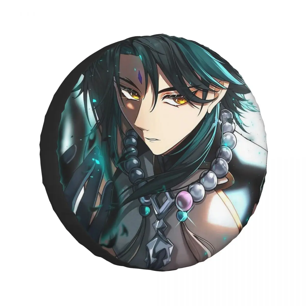 

Custom Xiao Genshin Impact Manga Spare Tire Cover for Car Mitsubishi 4x4 Wheel Protector Covers 14" 15" 16" 17" Inch