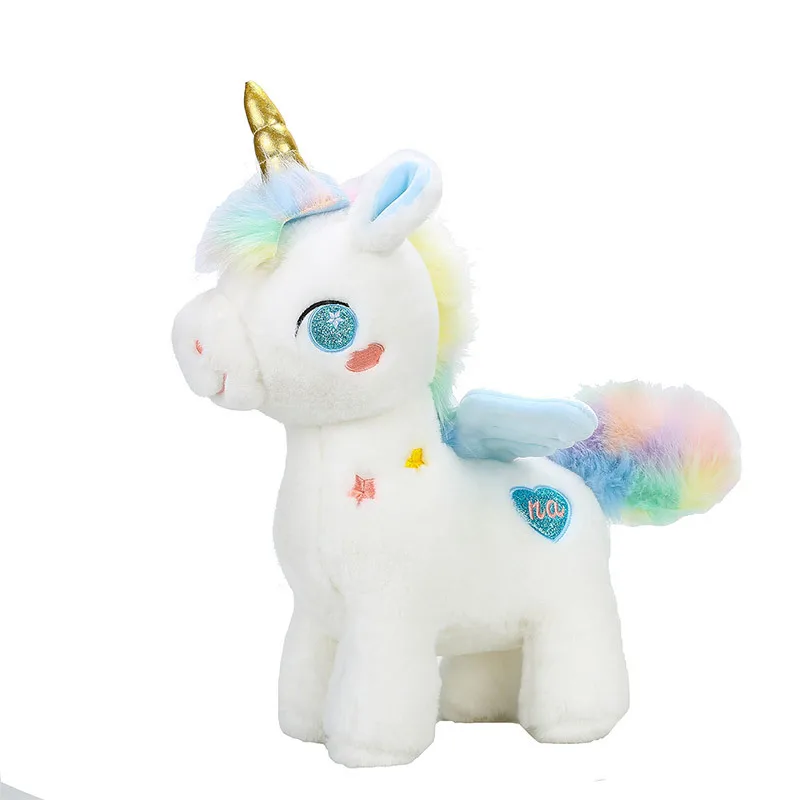 25cm Dream Unicorn Peluche Toys Kawaii Plush Unicorn with Wing Dolls Lovely Pegasus Stuffed Soft Animal Pillow for Girls