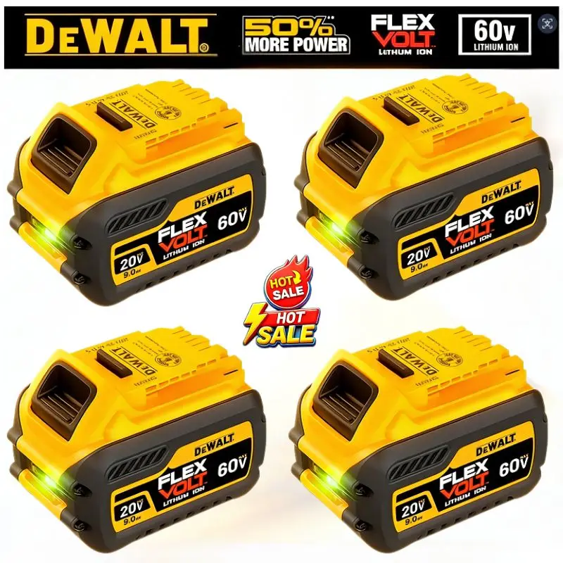 100% Original DeWalt Batteries 20V 5000/6000mAh Li Ion Battery For DCB206 DCB205 DCB204 DCB200 DeWalt Power Tools Air Transport