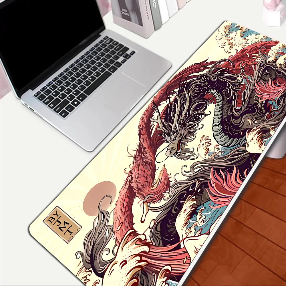 Dragon Mousepad Large XXL Desktop Desk Mat Kawaii Gaming Accessories Students Writing Pad Desktop Mat