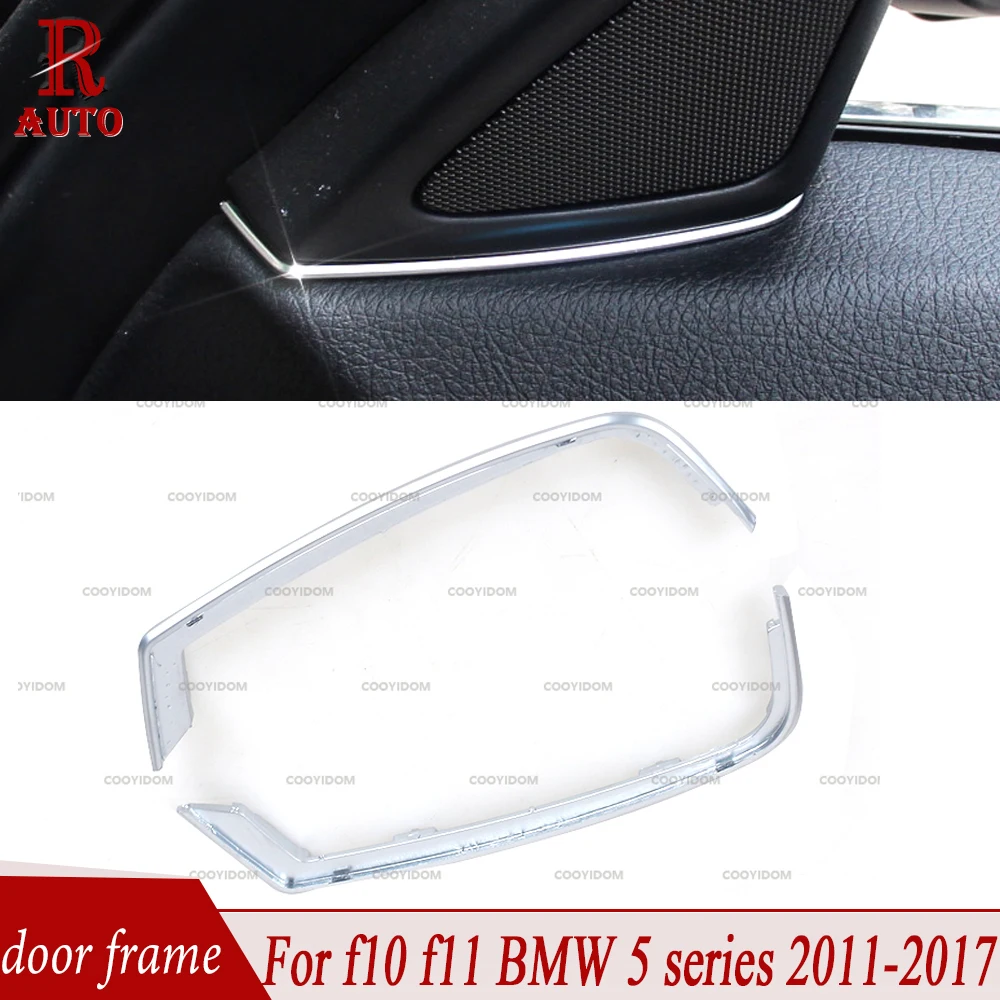 Door Tweeter Slot Plug Stickers For BMW F10 F11 Car Auto Front Door Speakers Frame Trim Sequins Fit Original ABS Chrome Sticker