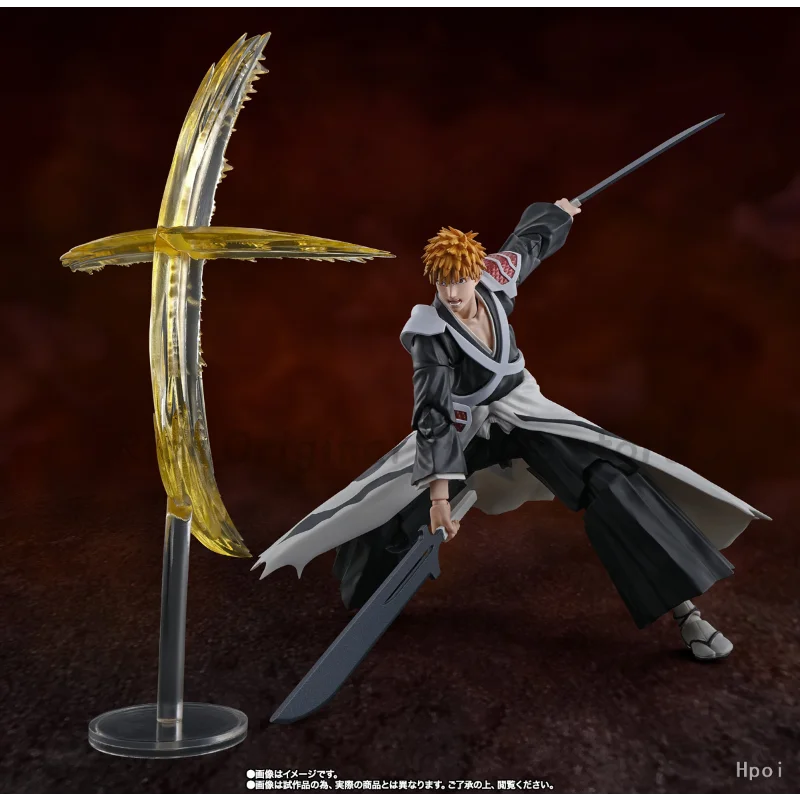 

【In Stock】Original BANDAI SPIRITS S.H.F BLEACH Kurosaki Ichigo -Two Blade Slash Moon- Anime Action Figure Model Toys Ornaments