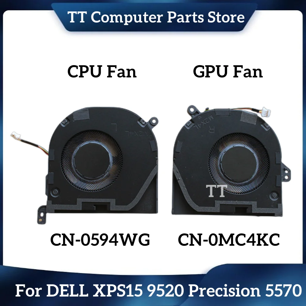 

Новый вентилятор охлаждения TT для ноутбука, ЦП, графического процессора, радиатор для DELL XPS15 9520, вентилятор точности 5570, ND75C87 21F08 21F09 0594WG 0MC4KC