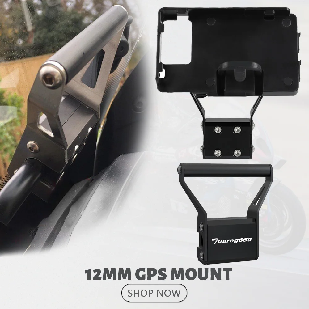 

New Motorcycle Accessories GPS Mounting Bracket 12MM GPS Mount CNC Aluminium For Aprilia Tuareg 660 2022-2023-2024-2025-2026