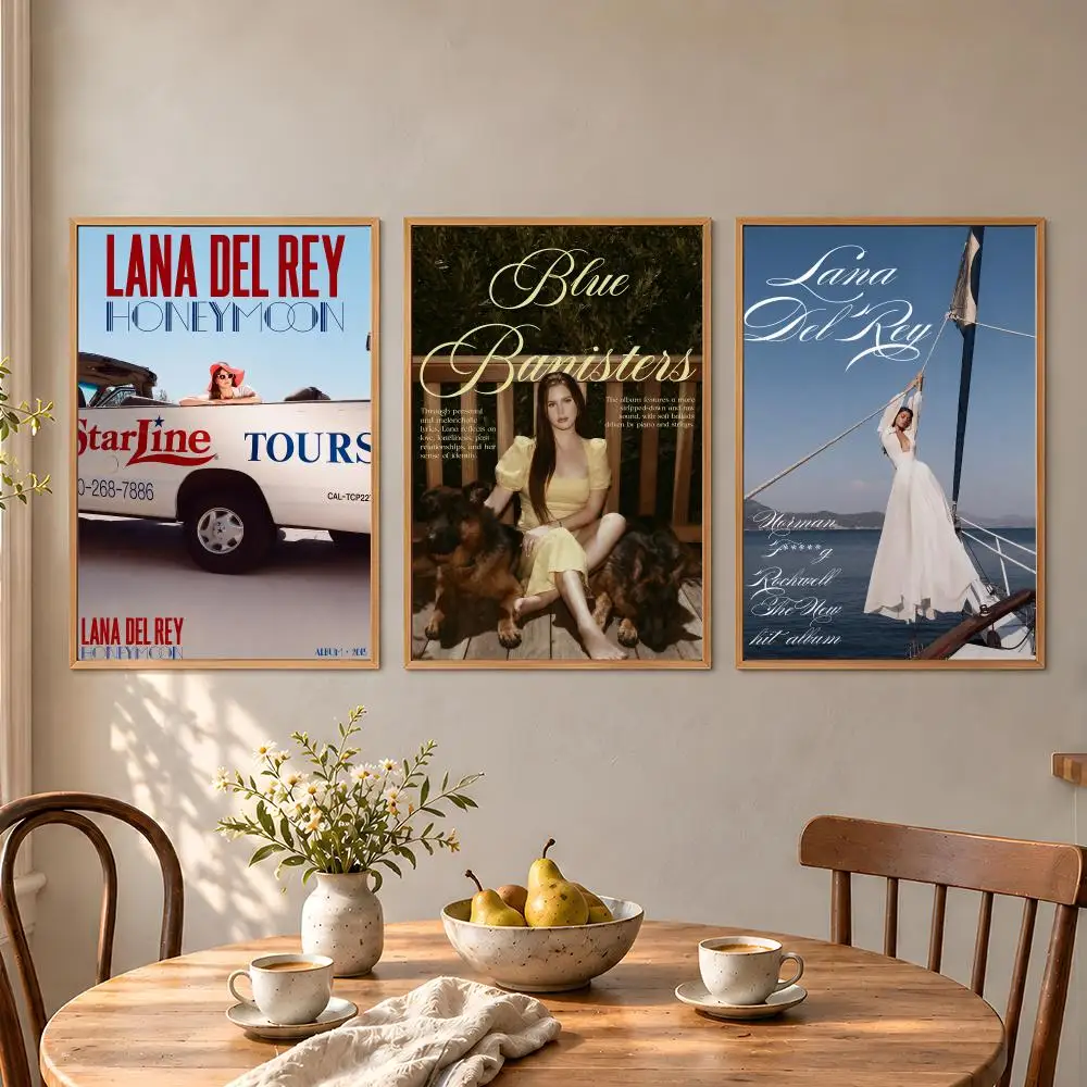 Singer Lana Del Rey Born to Die Ride Poster Aesthetic Wall Art Poster HD Waterproof PP Self Adhesive Bedroom Dorm Room Decor