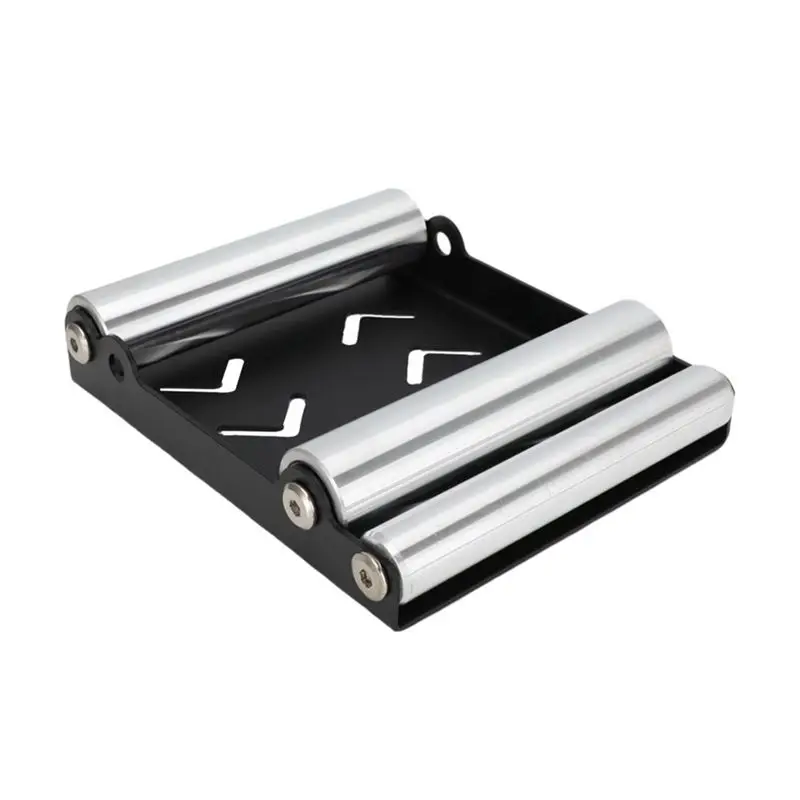 A22F-Motorcycle Tire Wheel Cleaning Bracket Stand Universal Chain Clean Roller Ramp Lift Aluminum