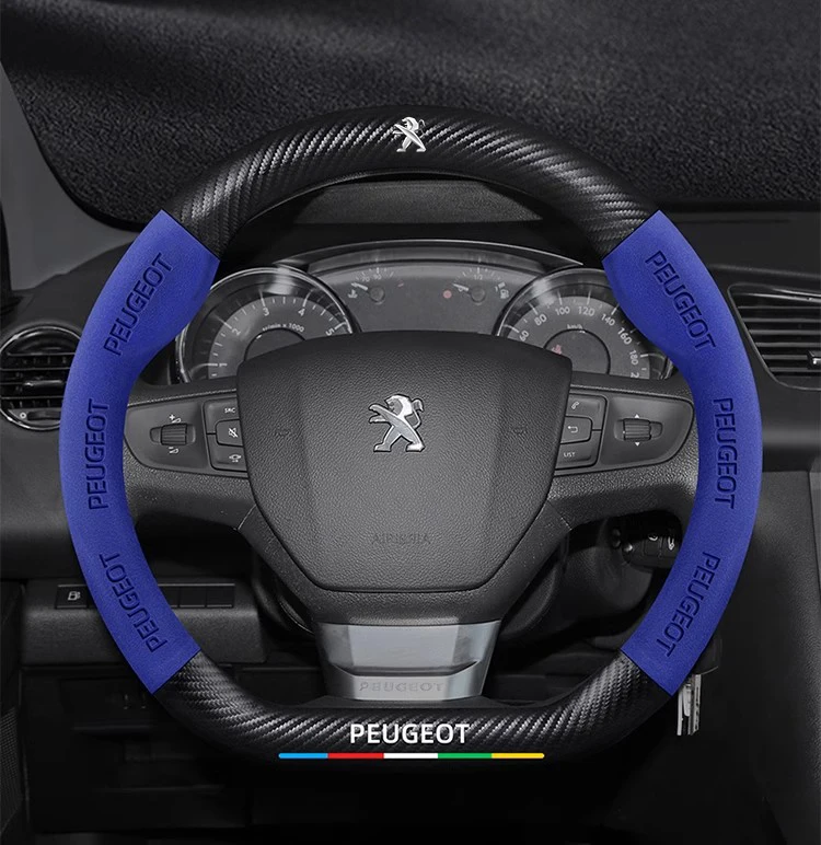 Car Steering Wheel Cover For Peugeot 106 107 108 206 207 208 301 307 308 406 407 408 508 607 2008 3008 4008 5008 GT RCZ Rifter