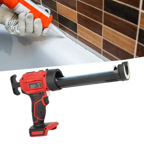 Cordless Caulk Gun Electric Caulking Gun Easy To Use LED Light Rechargeable LED Display Speed Adjustable for Home DIY Projects