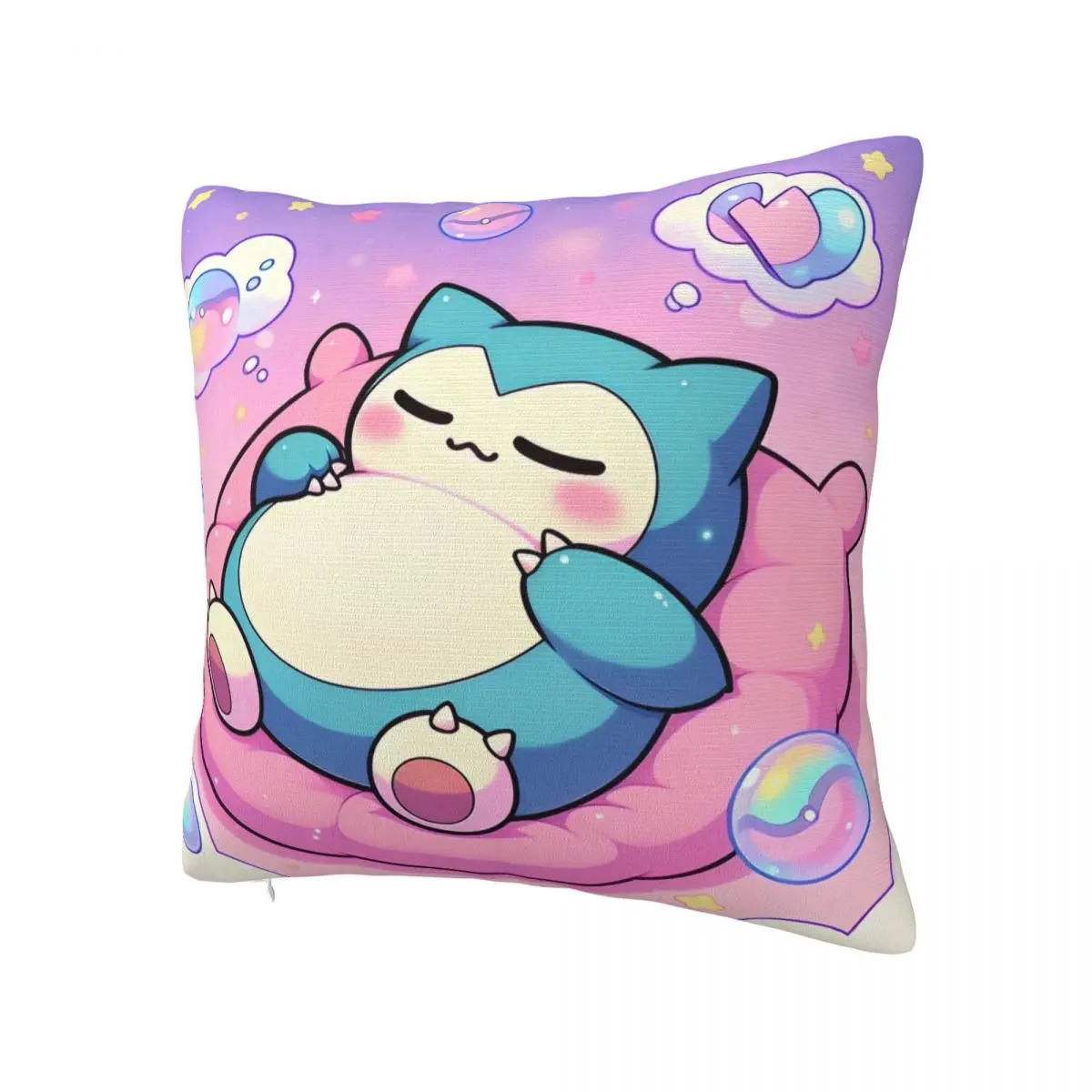 Pillow Case Snorlax Pokemon Square Pillow Cover Fashion Cushion Cover Pattern Pillowcases For Wedding Party Home Decor