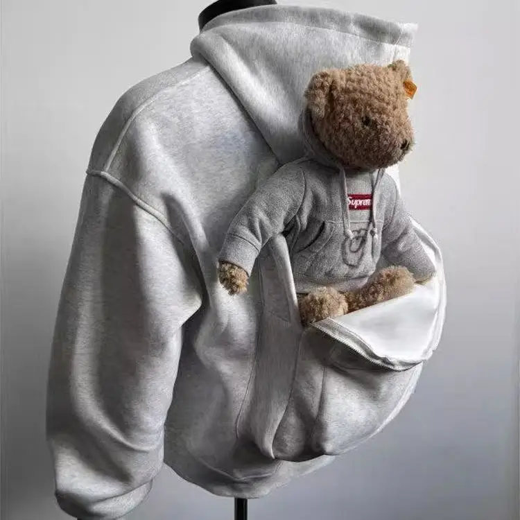 

Осенне-зимний повседневный мужской и женский универсальный дизайн, трехмерный рюкзак сзади, кардиган, толстовка, мужская куртка