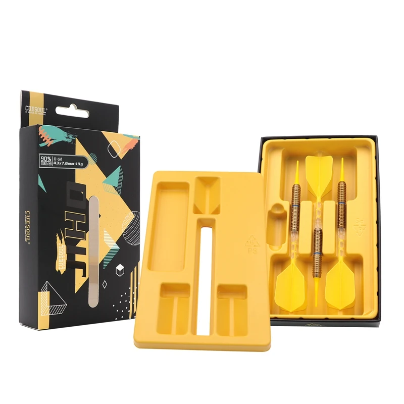 

CUESOUL JIHO S3 19/21 г дротики с мягким наконечником, набор из 90% вольфрамовых дротиков с титановым покрытием и уникальным полетом ROST T19