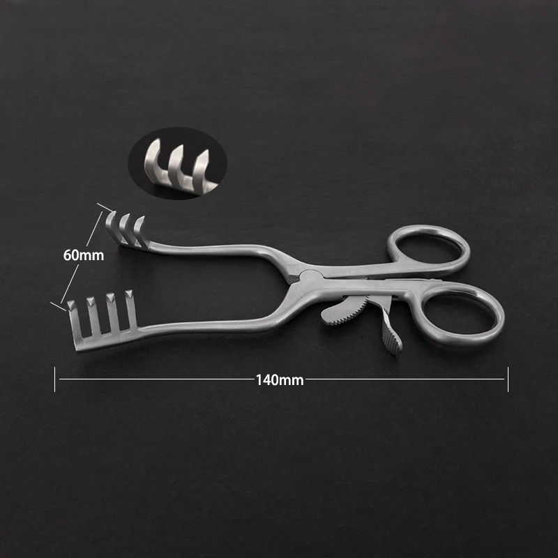 Spreader สแตนเลส Mastoid ผิว Retractor คีมสุนัขและแมวเปิด Expander สัตว์เลี้ยง Orthopedic อุปกรณ์ทดลอง U