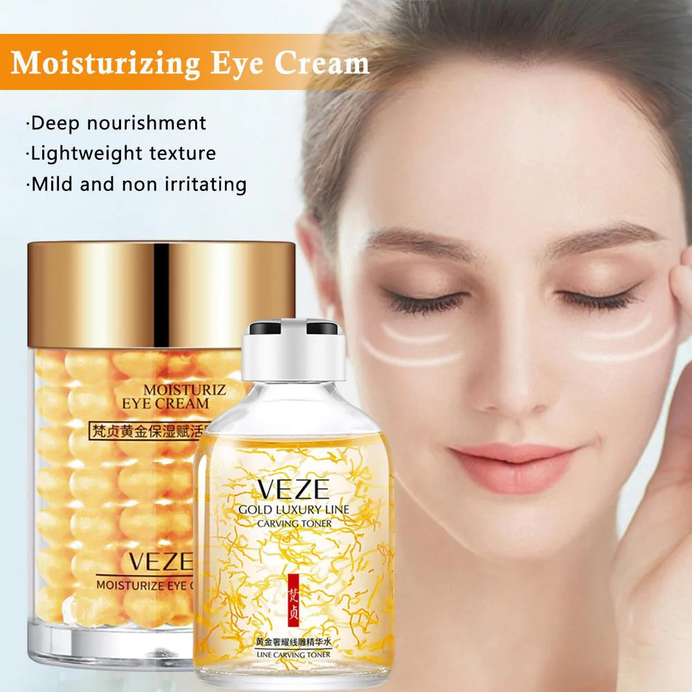 

24K Gold Face Serum Eye Cream for Moisturizing and Hydrating Dark Circles Eye Cream Face Essence Skin Care Products