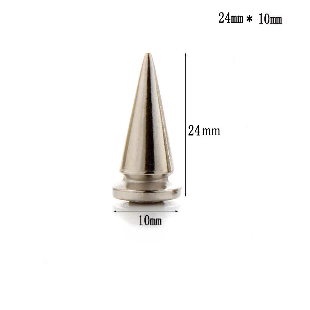 100sets 24mm Silver Spots Tree Spikes Rivet Studs Punk Spikes ScrewBack Leather Craft Punk Jewelry Making Findings Leather Spike
