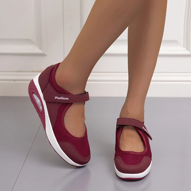 Rimocy-Zapatos planos de malla para Mujer, zapatillas informales ligeras con plataforma, transpirables, para primavera y verano, 2022